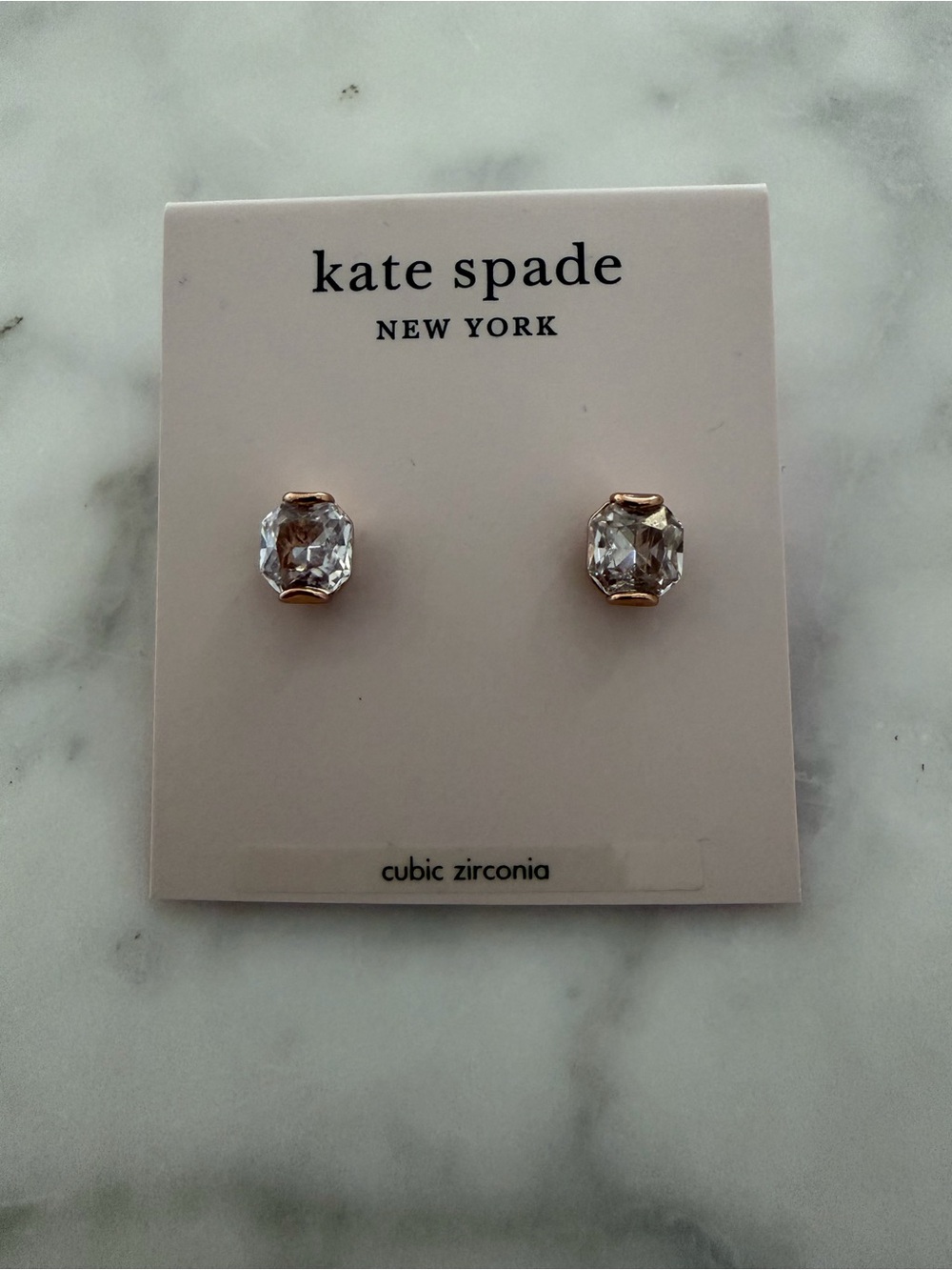 kate spade Cubic Zirconia Stud Earrings - Gold Tone